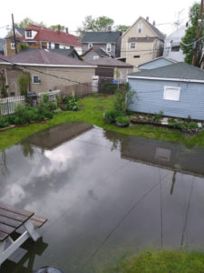 Flooding in Chicago backyard